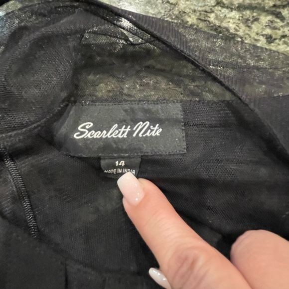 🔥🖤Stunning SEXY little black dress size 14 designer Scarlett Nite. SHOWSTOPPER - Picture 4 of 7